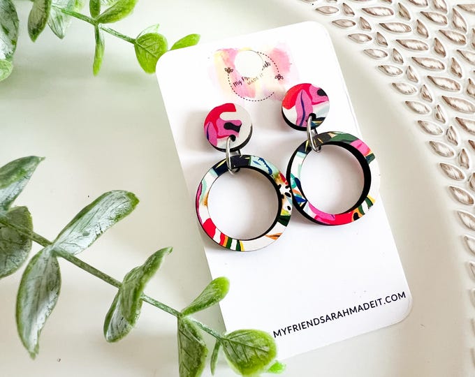 Tropical Vibes Hoop Earrings