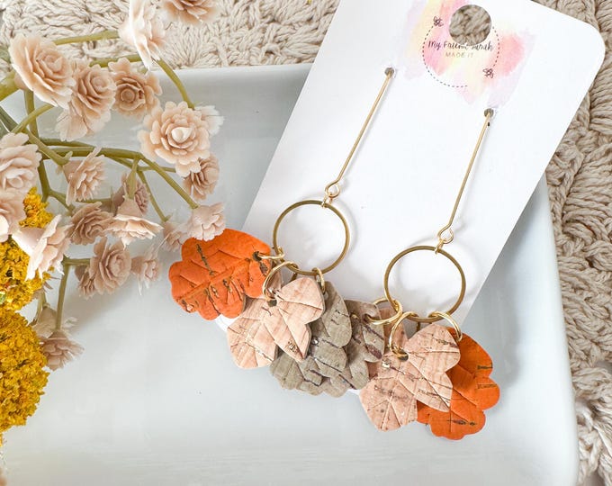 Fall Leaf Cluster Earrings