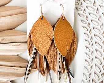 Feathered Country Glam Earrings