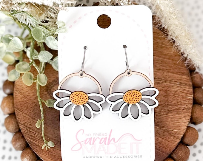 Daisy Hoop Earrings