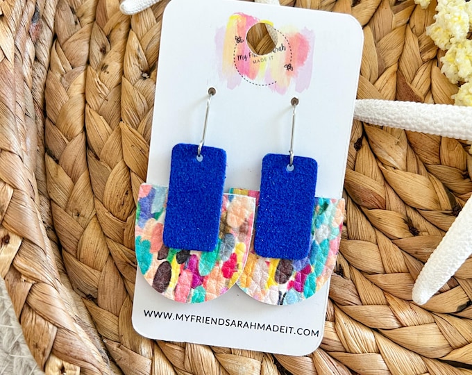 Fiesta Confetti Dome Earrings