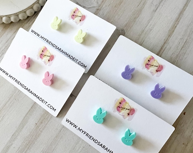 Pastel Bunny Peep Studs