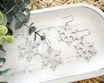 Sparkling Snowflake Earrings