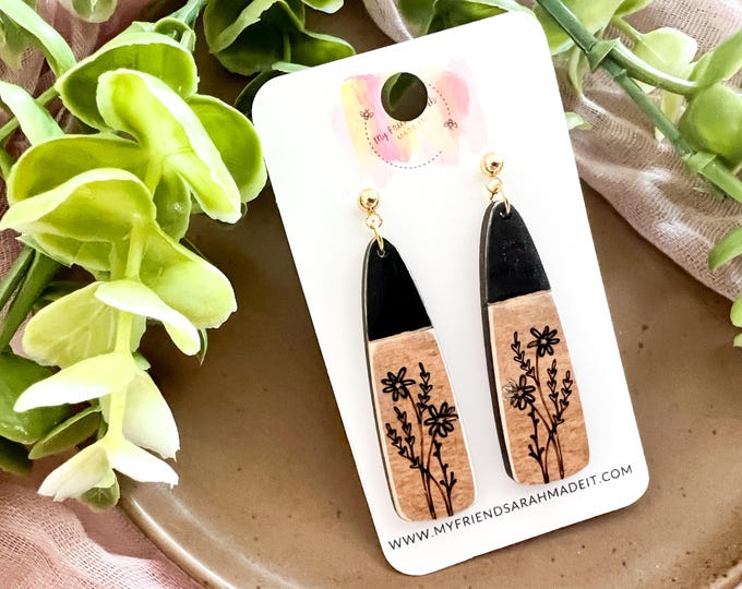 Botanical Taper Drop Earrings