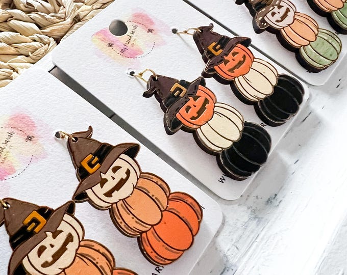 Farmhouse Pumpkin Stack Earrings
