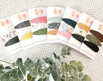 You Choose Set of 3 Pattern Mixed Barrettes