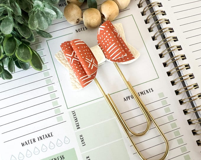 Honeycomb Wildflower Planner Bow Clip