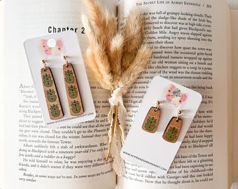 Leaf Stack Wooden Earrings