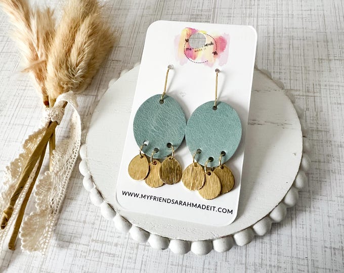 Leather Chandelier Earrings