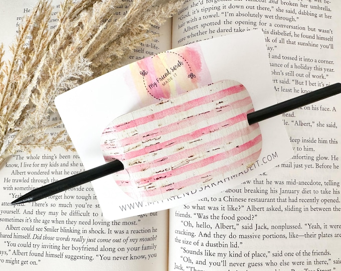 Pink Stripe Hair Cuff