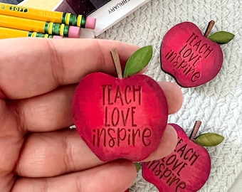 Teach Love Inspire Apple Magnet