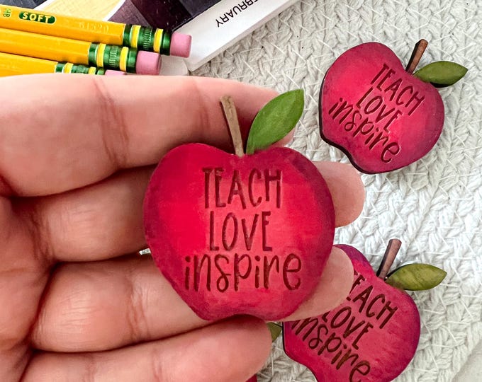 Teach Love Inspire Apple Magnet
