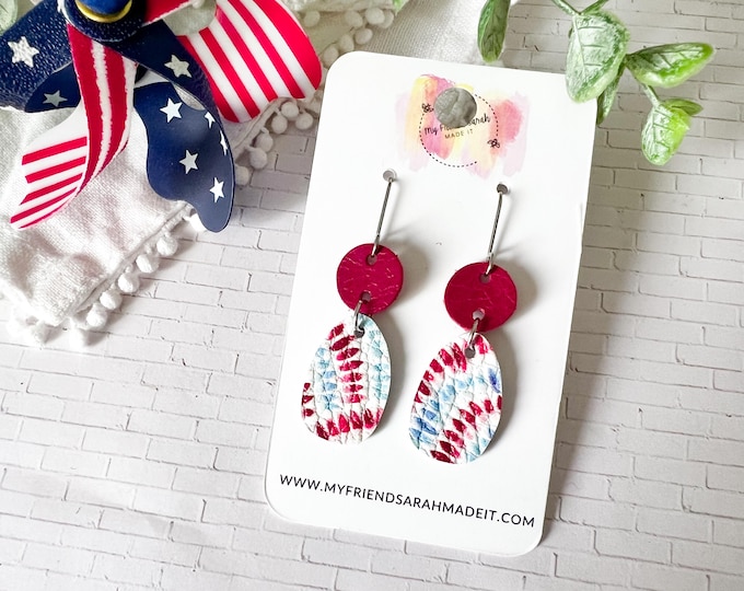 Bomb Pop Inspired Dangle Earrings
