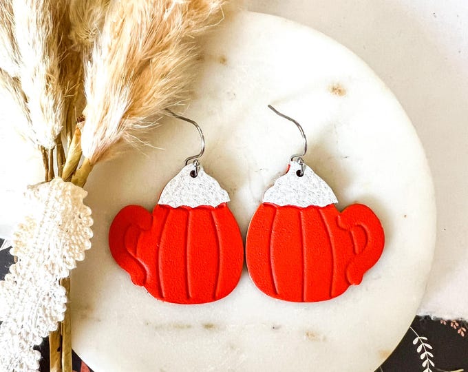 Pumpkin Spice Mug Earrings