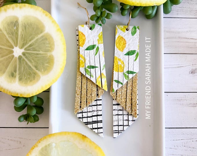 Lemon Drop Mixed Pattern Earrings
