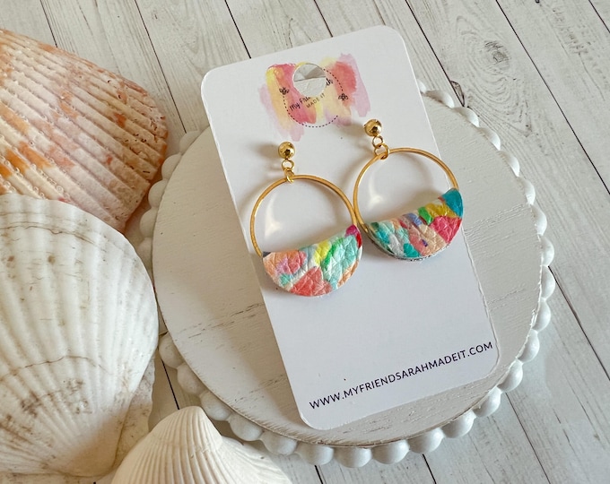 Fiesta Confetti Hoop Earrings
