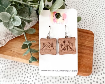 Mismatched Mountain & Tent Earrings