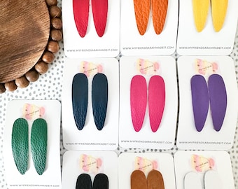 Leather Snap Clips | You Choose Barrette Duo