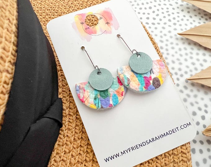 Fiesta Confetti Fan Earrings