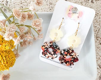 Boho Flower Stack Earrings