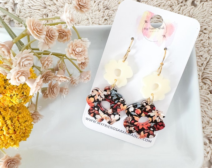 Boho Flower Stack Earrings