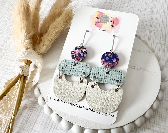 Textured Leather + Floral Drops