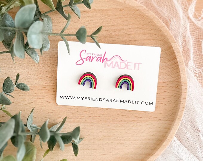 Rainbow Stud Earrings