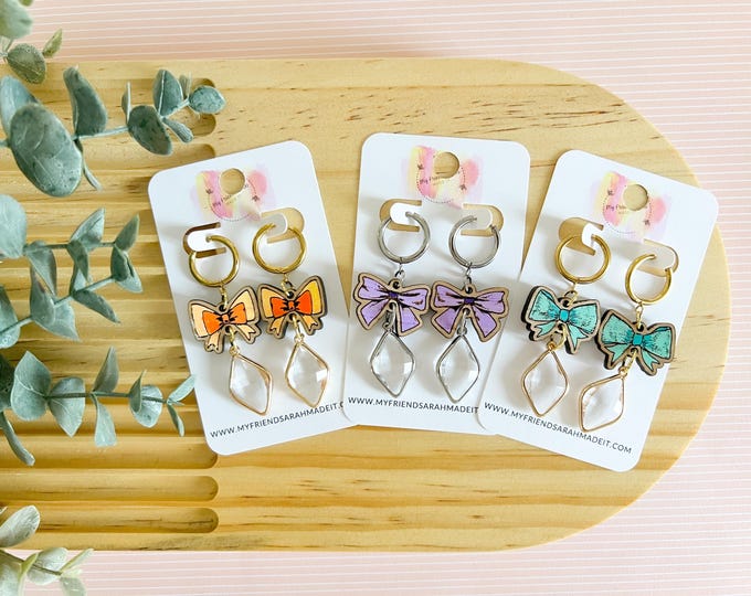 Crystal Bow Earrings