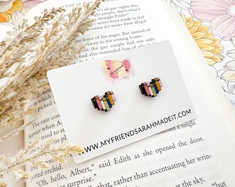 Bookish Heart Stud Earrings