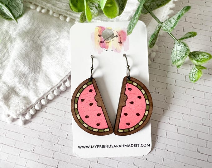 Watermelon Slice Earrings