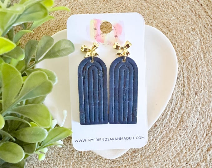 Navy and Gold Bow Arches