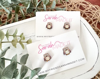 Cute Owl Stud Earrings