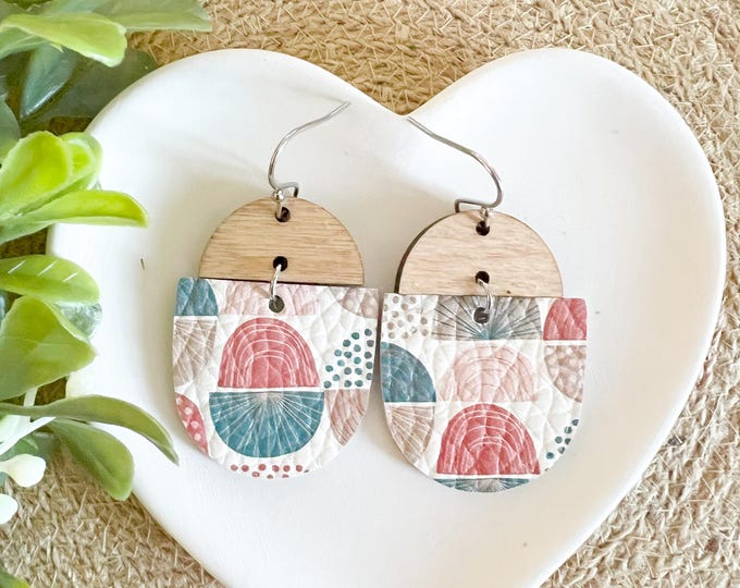 Retro Vibes Leather Earrings