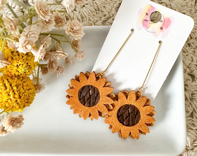 Sunflower Suede Earrings