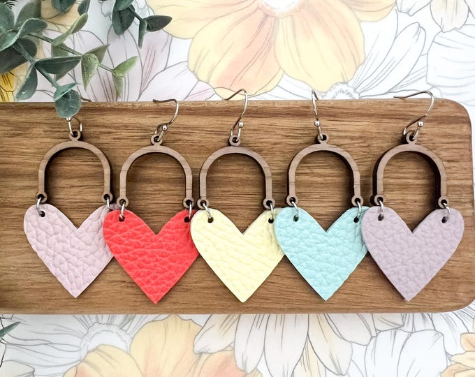 Pastel Heart Drop Earrings