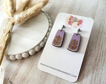 Lilac Bloom Drop Earrings