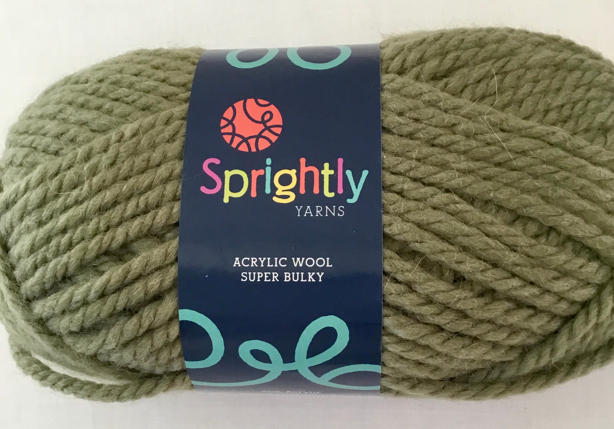 1 Sprightly Yarn Acrylic Super Bulky Medium Grey Crochet Knit