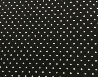 JoAnn 100% Cotton Fabric White pin dot on Black - 1 yd