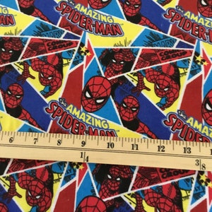 Marvel's Spider-Man Web Crawler Fabric by The Yard Cotton 60s - 58 | Fabric Street