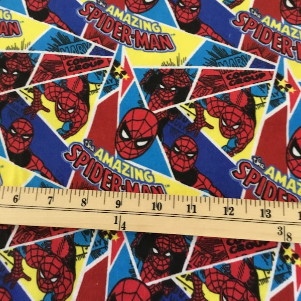 Amazing Spiderman Flannel Fabric from Camelot Fabrics - 1/2 yd