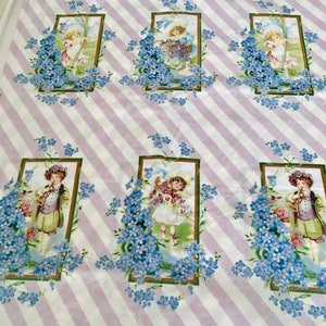 Tessuto di cotone OOP Troy Corp - CARTOLINE VINTAGE - 24 pannelli - di Char Hopeman di Cotton Cottage Press