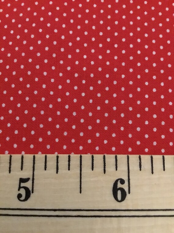 Tissu 100% Coton Imprimé Petits Points - Largeur 146 Cm - Neuf