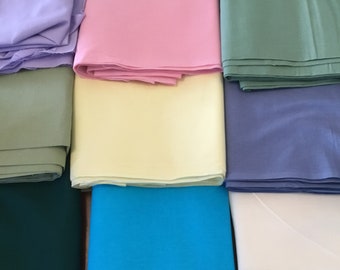 Solid Color Premium Cotton Fabric by the 1/2 yard