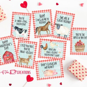 Farm Valentine Cards, Farm Valentines, Farm Animal Valentines, Kids Valentines, Printable Valentines, Animal Pun Valentines