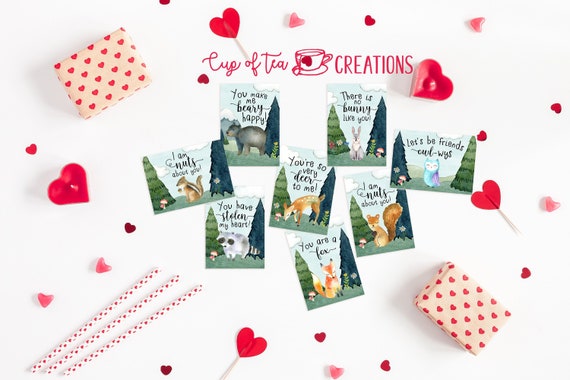 Woodland Animal Valentines Woodland Valentines Kids