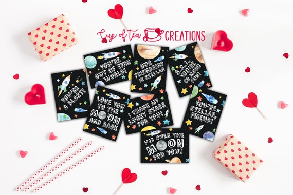 Space Valentines Astronaut Valentines Rocket Valentines