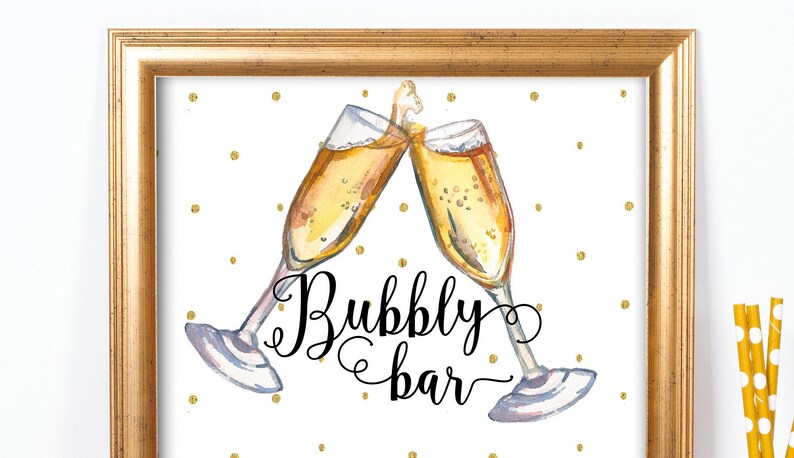Bubbly Bar Sign Bubbly Bar Printable Bubbly Bar Sign Bridal - Etsy