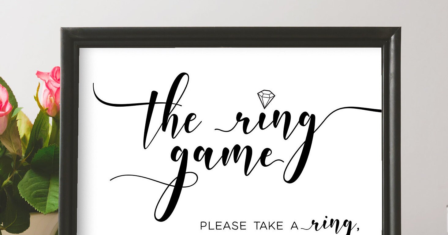 Bridal Shower Ring Game Bridal Shower Games The Ring Game Etsy