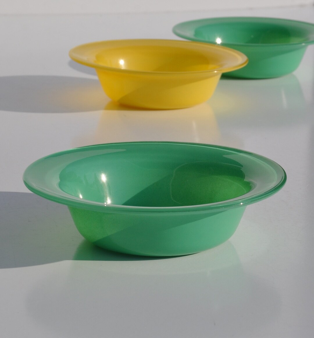 Set of 3 Fire King Rainbow Glass Bowls 6 Fruit / Etsy