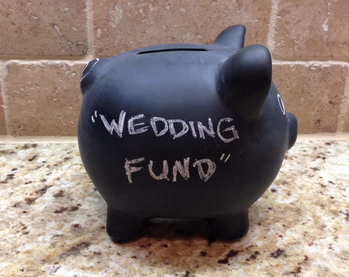 Chalkboard Piggy Bank Wedding Wishes Perfect Gift Beer Etsy